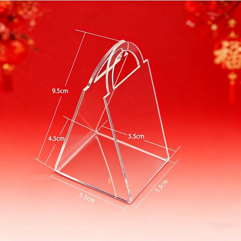 13 Piece Birthday Party Transparent Wedding Hand Box Acrylic Luxury Triangle Present Box Valentine's Day Gift Boxes Sugar Basket