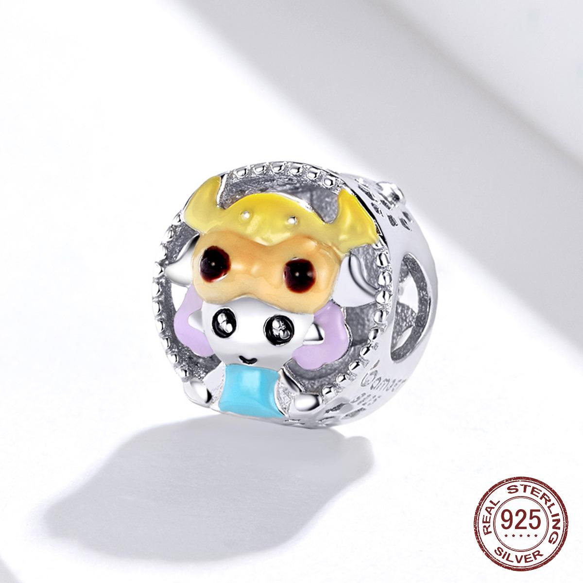 

925 стерлингового серебра Двенадцать созвездий Серия Тельца Шарм Подходит Браслеты Браслеты Бутик Ювелирные изделия