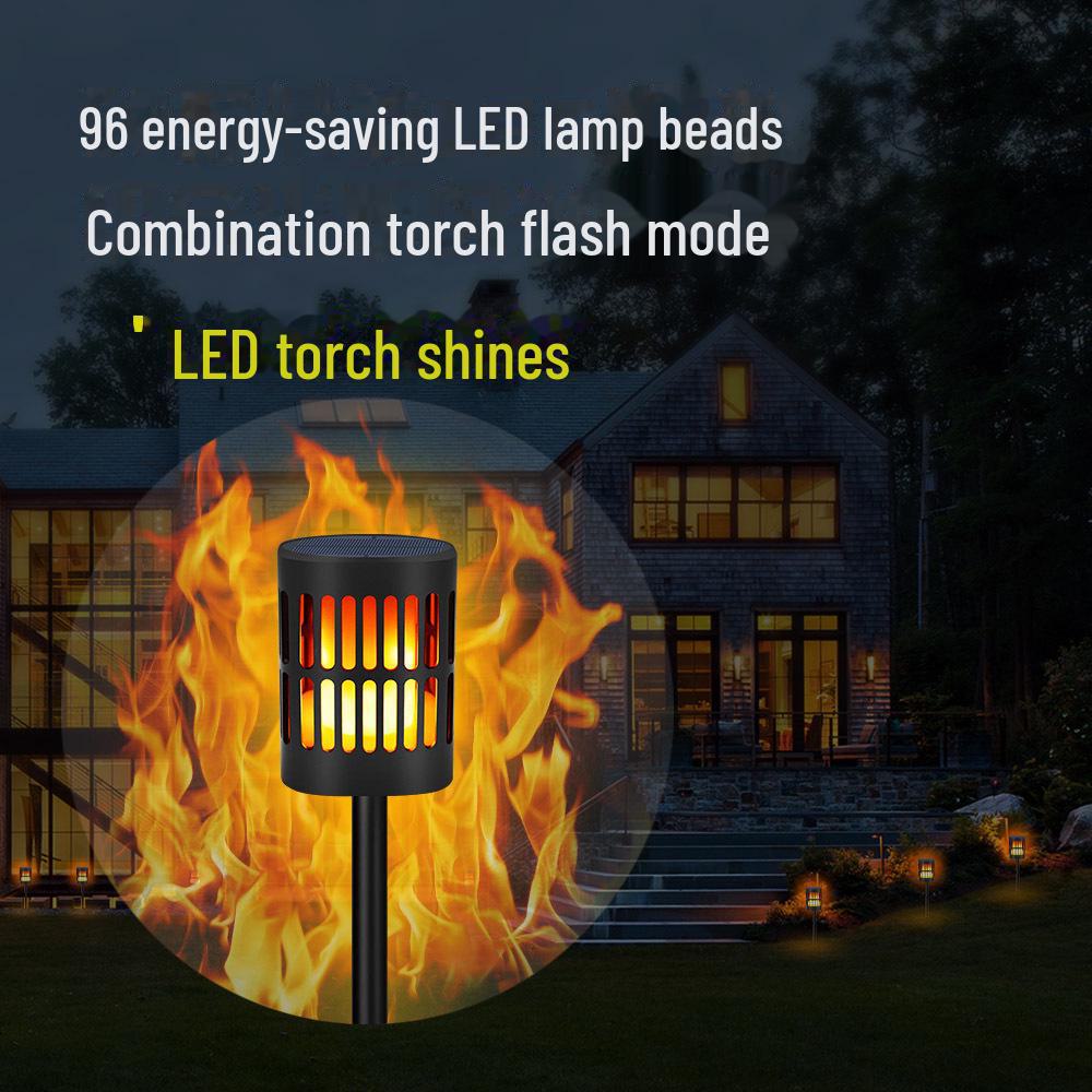 Solar Flame Wall & Garden Lamp with Plug-in Option