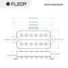 FLEOR Pickup Set Double Coil Humbucker for Electric Guitar - Black