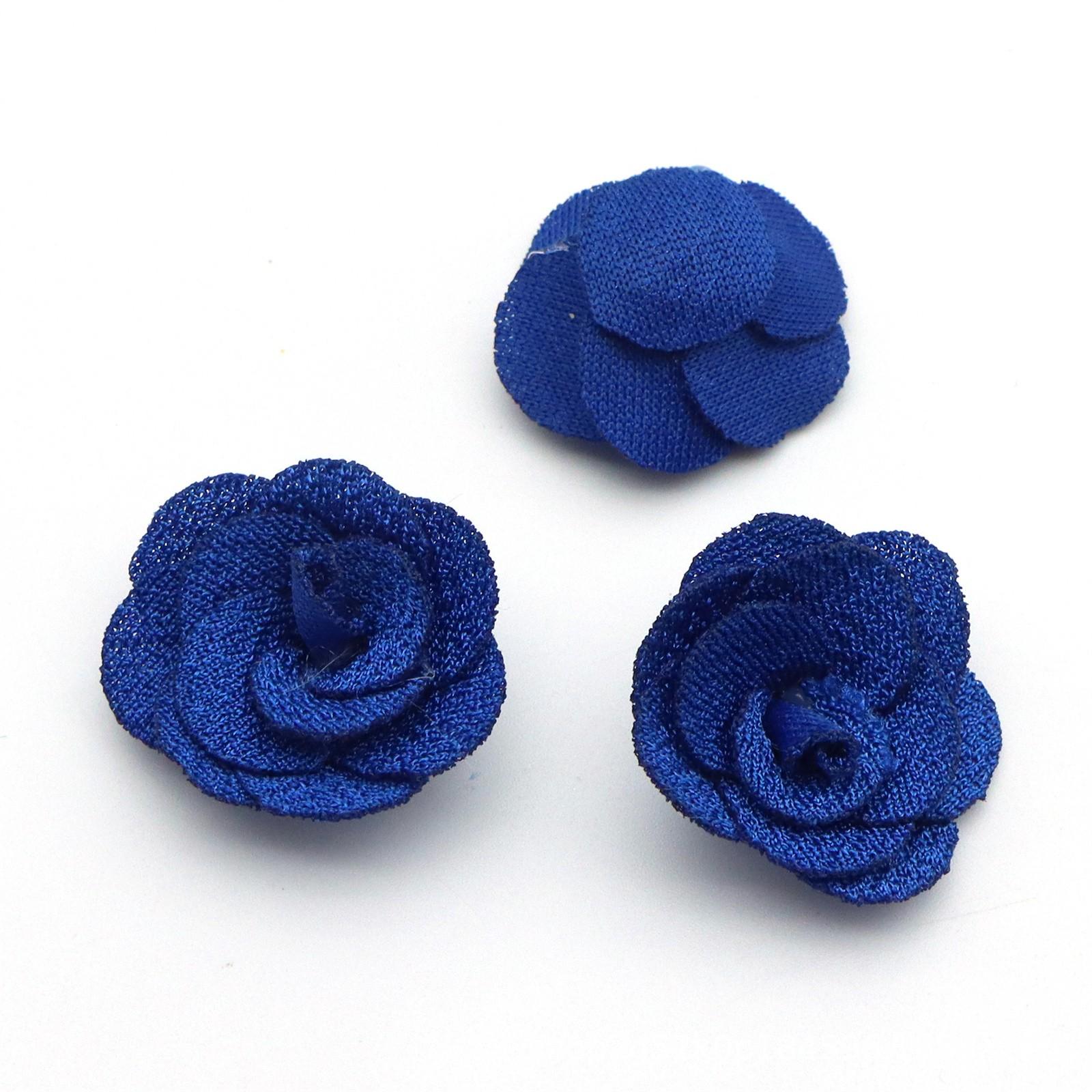 

20 шт. 2,5 см 3D сетчатая роза аппликация для DIY головных уборов заколки для волос декор аксессуары одежда шляпа обувь поделки швейные нашивки One Size синий