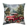 Christmas Pillowcase Red Pillowcase Sofa Cushion Cover Linen Printed Pillowcase