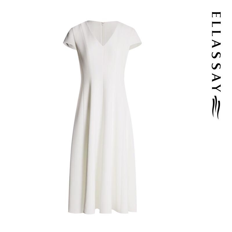 ELLASSAY 2026 Summer French Hepburn Style V-Neck Dress