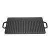 Cast Iron Ridged and Flat Non-Stick Double-Sided Bakeware Grill Pan Grill Griddle Pan Home for Making Eggs Restaurant Pancake