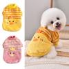 Huaqianguhh Schattig Eend Hondenshirt, Gestreept Pluche Huisdierkleding, Drukknopen Sluiting, Warm Herfst Winter Outfit voor Kleine Middelgrote Honden