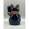 Tokoname Ware Black Maneki Neko Left Hand 16cm Made In Japan