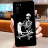 Phone Case For Motorola Edge 50 40 Pro 60 50 40 30 Ultra Neo Fusion Moto G85 G72 G53 G54 G84 G13 G32 Cartoon Skeleton Skull Cat