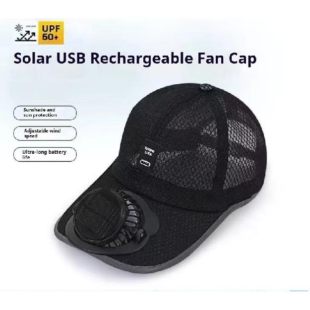 USB Charging Model, Men's and Women's Outdoor UV Protection, Baseball Cap, Fishing Visor, Summer Solar Fan, Cap