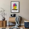 Seeing the interior wall art A3 framed wide x 43cm "Owl Future" painting, panel, size, (32cm high)