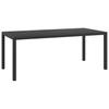 vidaXL Garden Table Black 185x90x74 Cm Aluminium and WPC