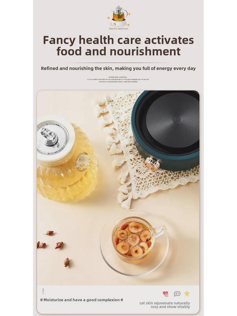 Multifunctional Glass Teapot: Home & Office Tea Maker Kettle (110V) - Perfect Gift