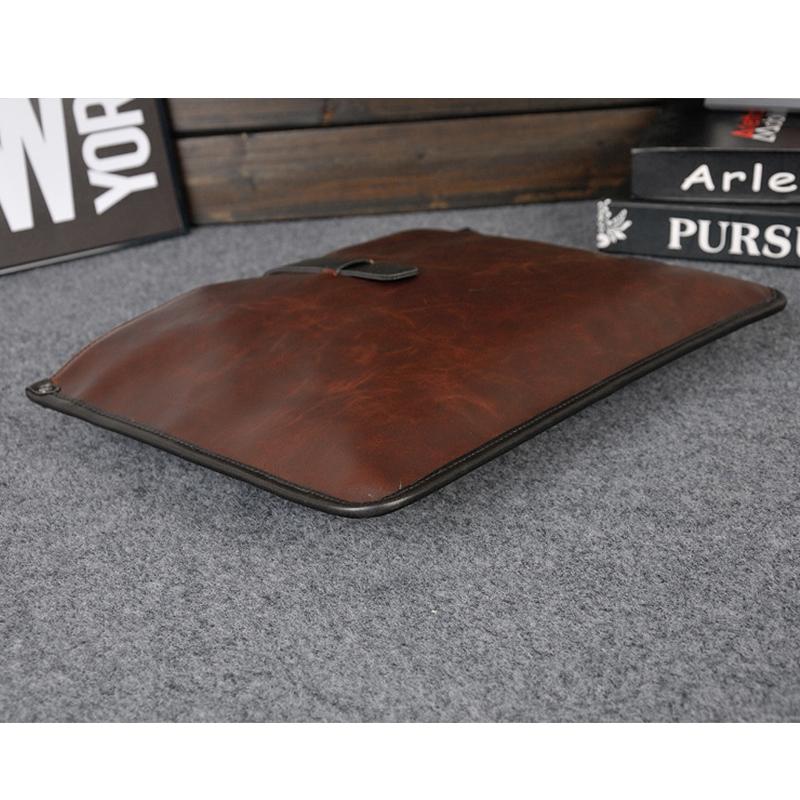 Men's Casual One-shoulder Messenger Trendy Bag Crazy Horse Leather Men's Bag Retro Handbag Simple Atmosphere File Bag