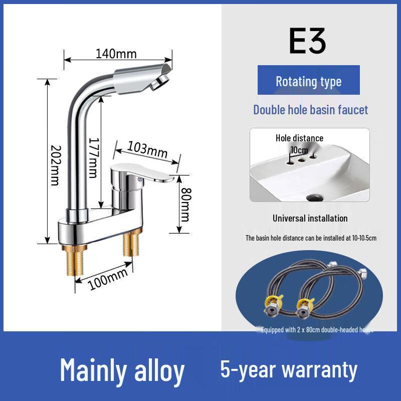 Double-Hole Basin Faucet