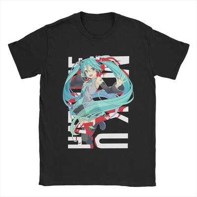 25 Νέα Μόδα Δημοφιλές T-Shirt Unisex Στρογγυλή Λαιμόκοψη Κοντομάνικο T-Shirt Hatsune Miku Anime Βαμβακερό T-Shirt με Εκτύπωση Y2K