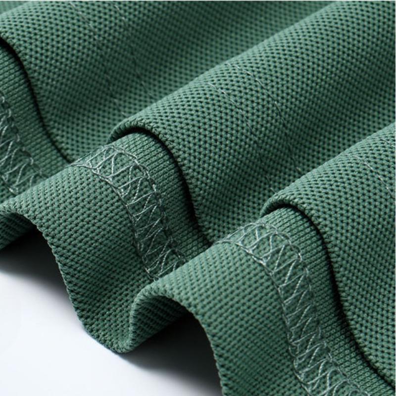 Camisas Bordadas Masculinas Camisa de Manga Curta Top Casual com Lapela Camiseta Masculina Respirável Leve