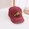 Cute Cartoon Excavator Kids Baseball Cap Cute Washed Cotton Sun Hat for Boys Girls Summer Embroidery Children Hats
