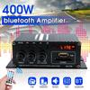 400W 2-канальный Bluetooth HiFi Домашний KTV Аудио приемник Микширование Усилитель Цифровой стерео Усилитель мощности Звук Systerm AC 220 / DC 12V Домашний автомобиль двойного назначения