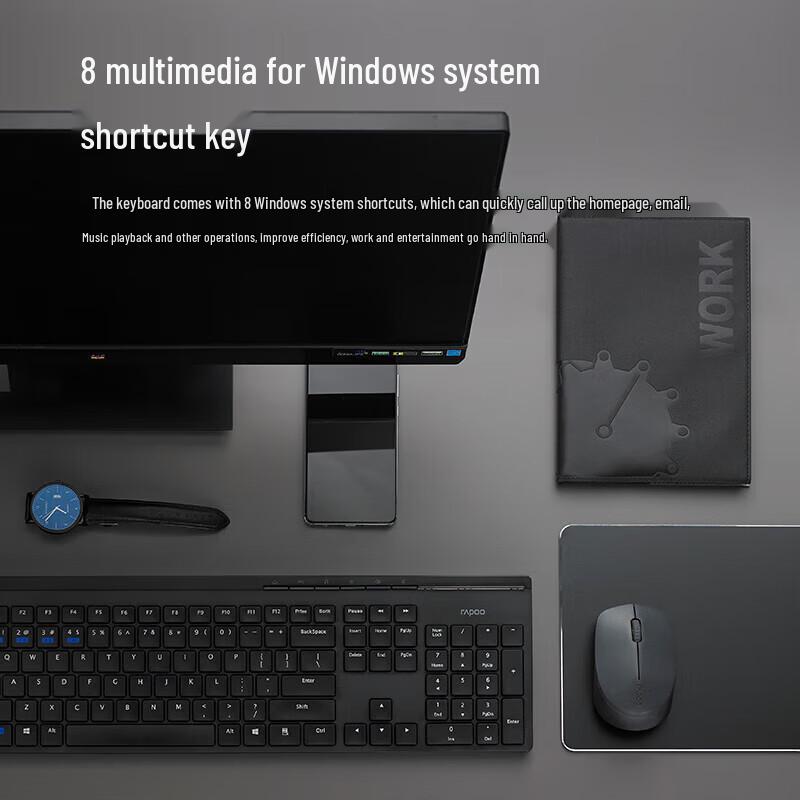 Rapoo 8100GT Wireless Multi-mode Keyboard and Mouse Combo