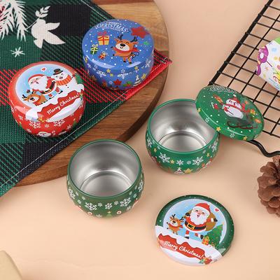 1 Stück Weihnachtsgeschenkbox Metall Dose Süßigkeiten Keks Verpackungsbox Behälter Kinder Jahresgeschenk Deko Weihnachtsfeier Zubehör Navidad