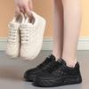 Black Platform Sneakers Autumn and Winter New College Style Heightening Casual Shoes Commuter Board Shoes
