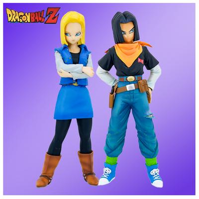 22CM Anime Dragon Ball Z Android 17 18 Figure Android 18 PVC Action Figures Collection Model Toys for Children Christmas Gifts