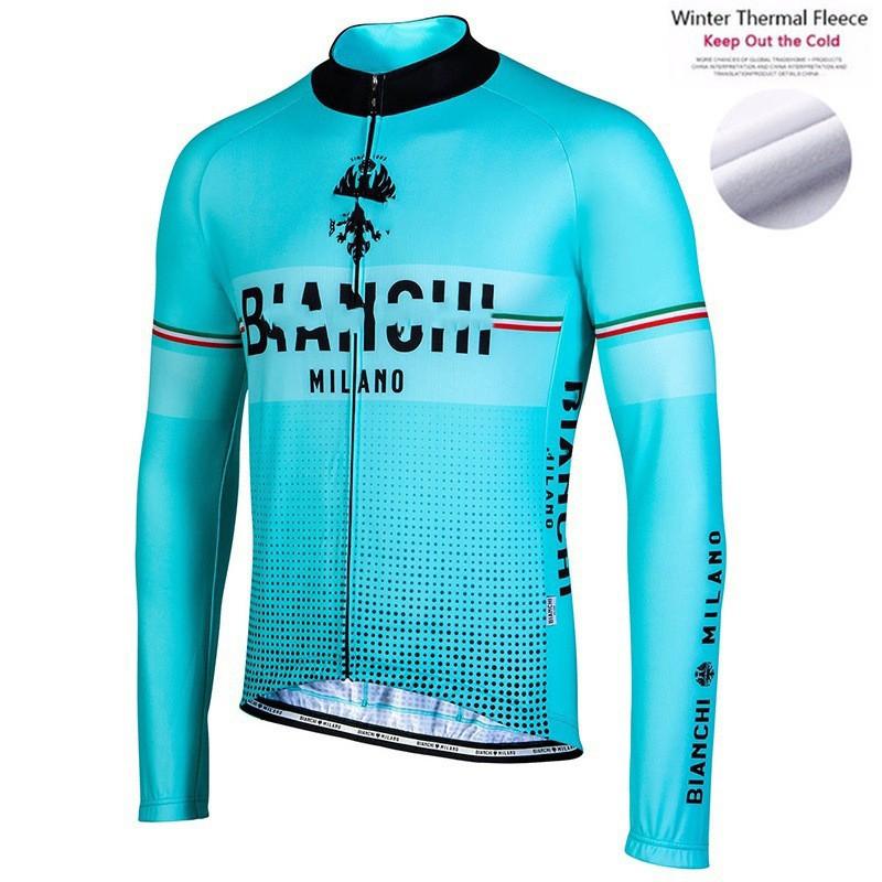 Fleece-Lined Cycling Jersey Long Sleeve Breathable Thermal Top Men Women Ride Gear
