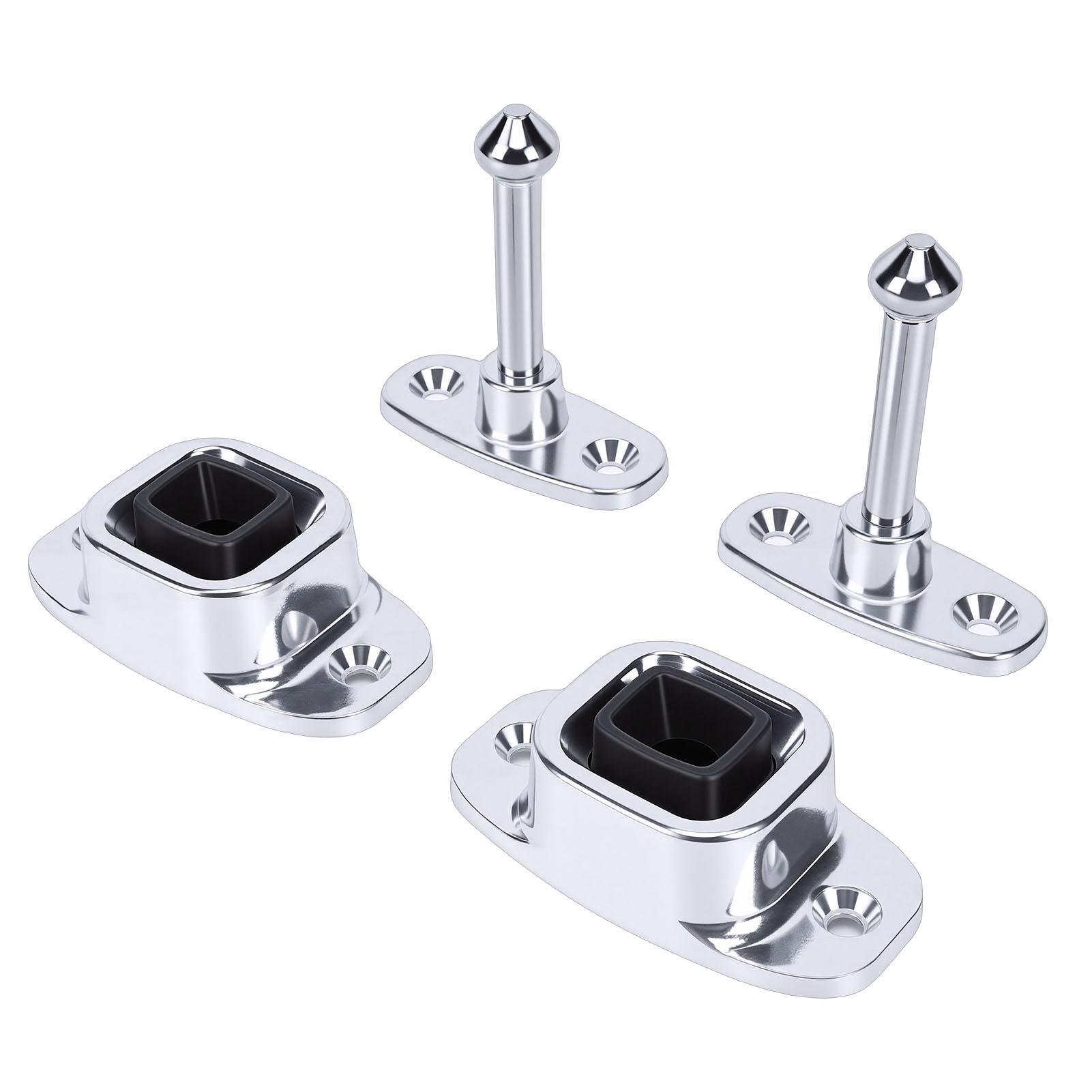 

2pcs Upright RV Door Holder Plunger Socket Set 3.38in Heightened Trailer Door Holder for RV Trailer Cargo Horse Trailer