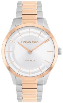 Calvin Klein ICONIC Sølv Rustfrit Stål 25100104 Herreur, Urskive, Rem, (Officiel import)