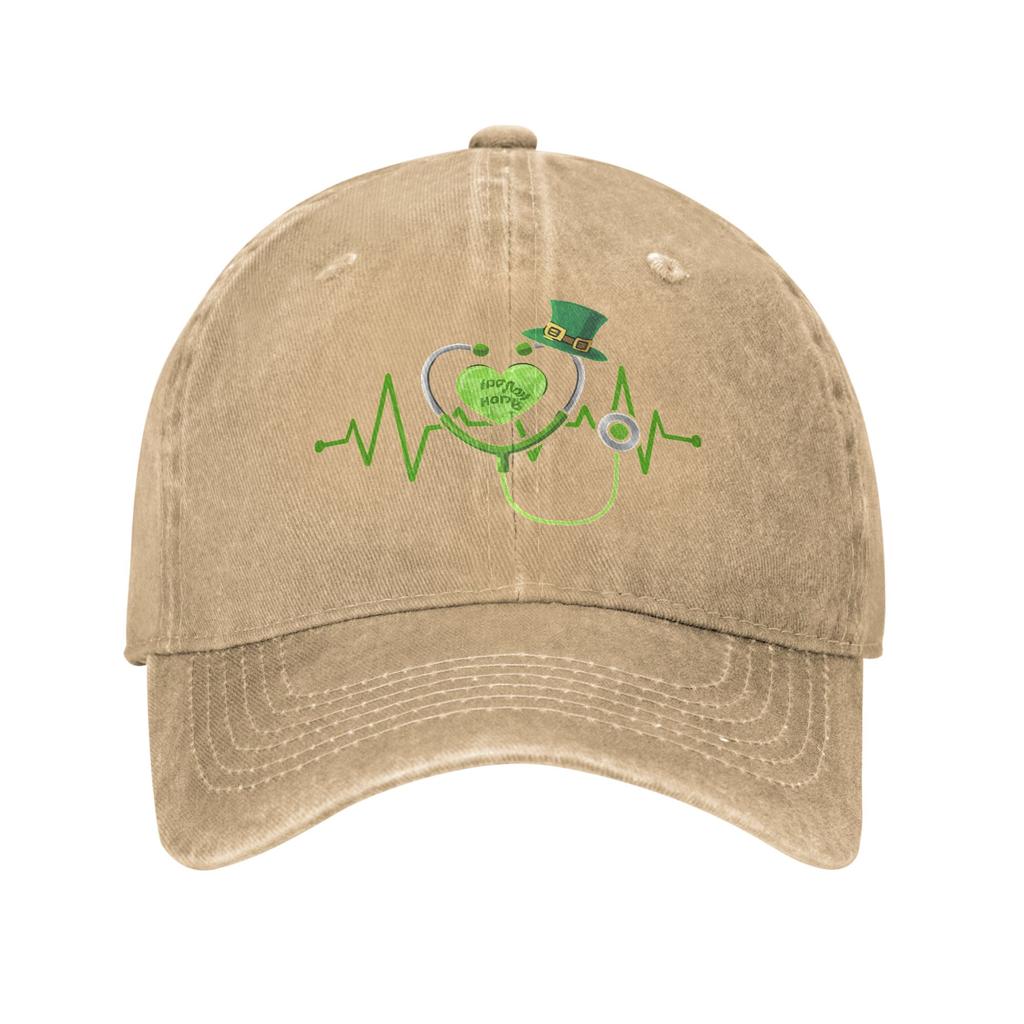 St Patricks Day Washed Baseball Cap y2k Retro Sun Hip Hop Hats Summer Unisex-Teens Kpop Rock Snapback Cap