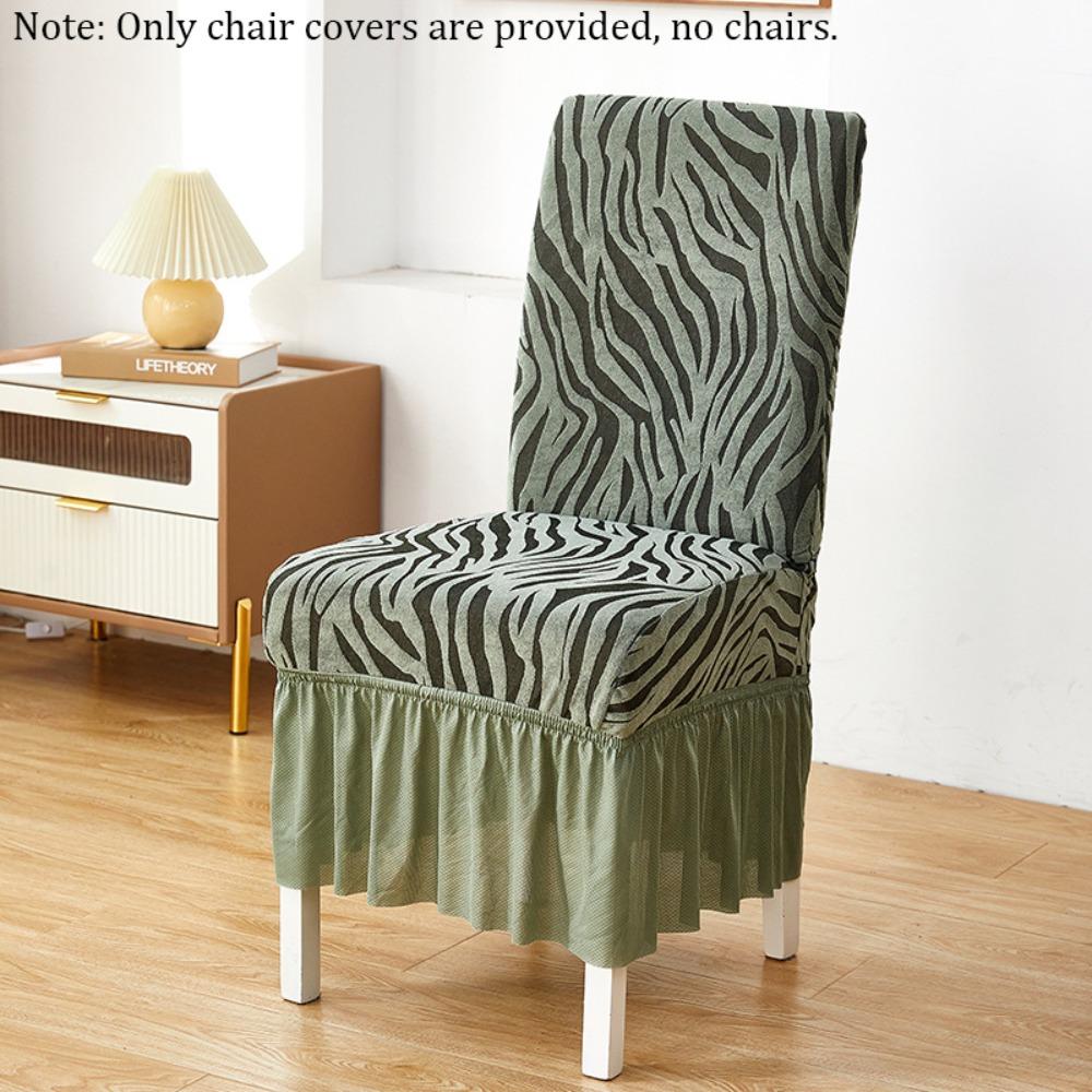 New Elastic Skirted Chair Cover Thickened Removable Living Room Chair Cover Jacquard Full Wrap Wear-Resistan Seat Cover Kitchen темно-зеленого