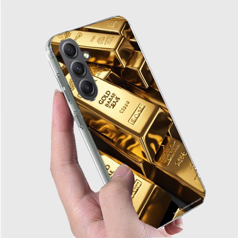 Gold Bar Wealth and Finance Phone Case for Samsung A16 A26 A36 A56 A17 A37 A57 A07 A06 A02S A03 A04S A05S Galaxy Note 20 10 A50S