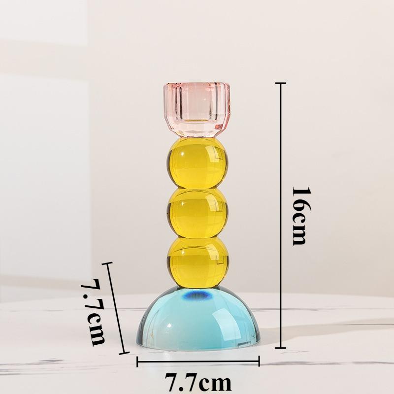 

Crystal Candle Holder Luxury Decorative Candlesticks Party Birthday Colored Candle Holders Living Room Decoration Accessories