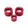 3pc Red AC Climate Control Radio Volume Knob Ring Covers For BMW 5 6 7 Series
