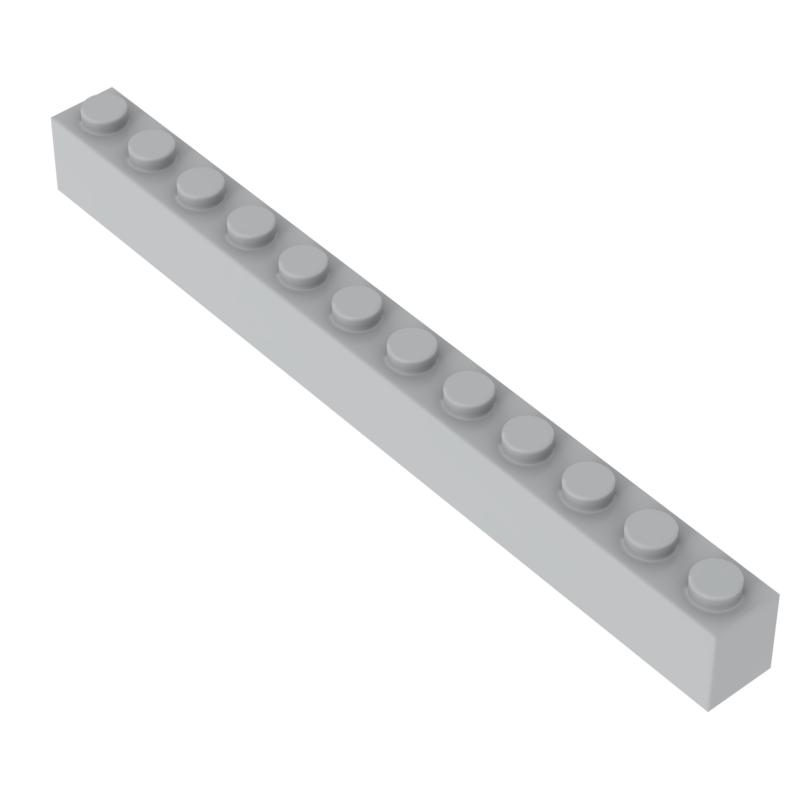 

[FunBrick] 10/30/50PCS 1x12 Bricks Educational Creative DIY Bulk Set Building Blocks Compatible with 6112 Classic 50PCS світло-сірий колір