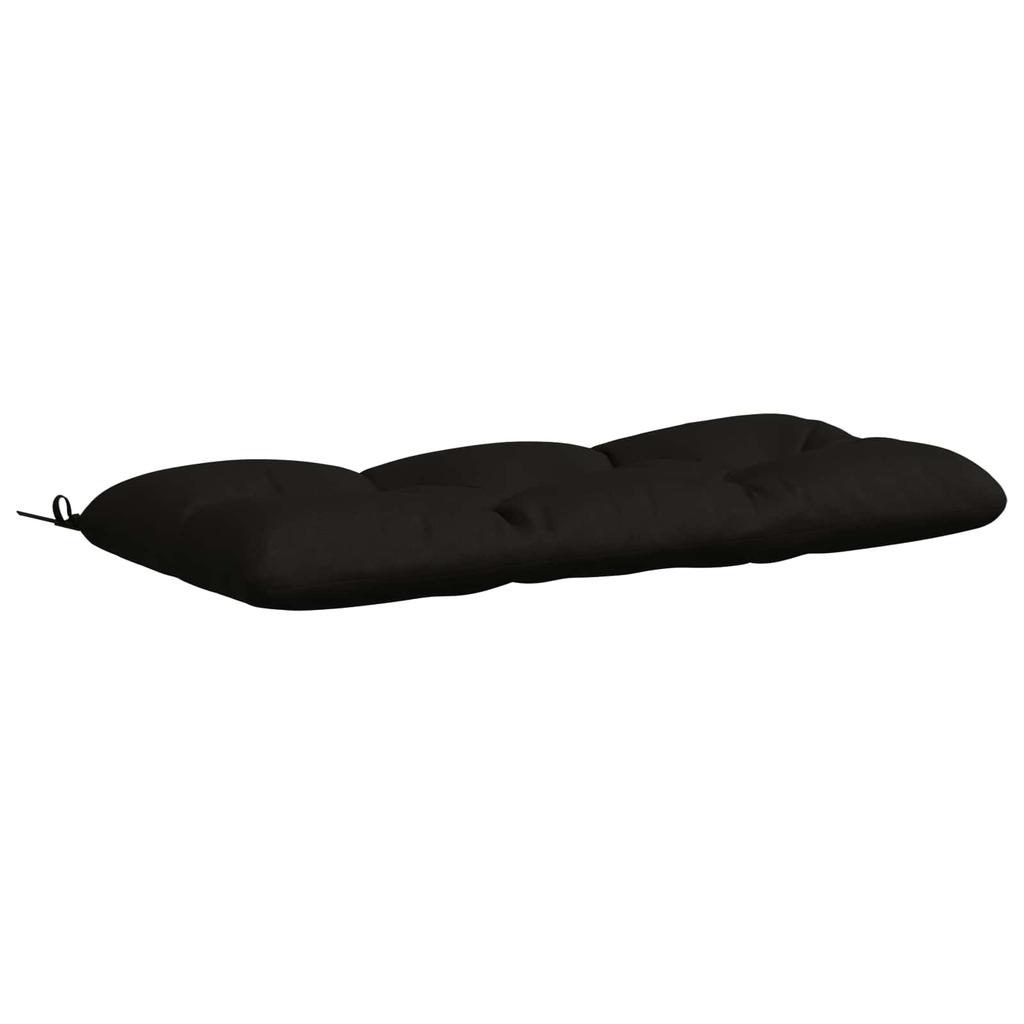 Bench Cushion VIANEN 100percent Polyester Black 100 x 50 x 12 cm