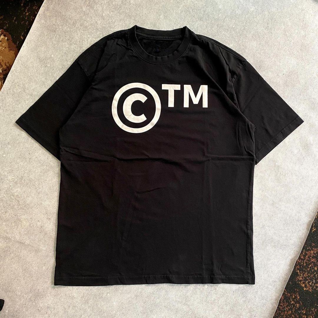 

Thick Icefeeling Cotton Simple Letter TM American Trendy Shortsleeved Tshirt with Loose Fit Inspired By Instagram Style S