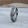 6mm Silver Color Tungsten Ring Celtic Dragon Inlay Men Women Engagement Wedding Bands - Stylish and Durable Jewelry for Special Occasions