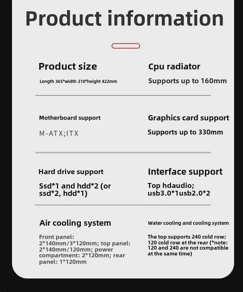 Wanjia Juechen Gundam-Themed Desktop Computer Case with Tempered Glass and Water Cooling Support