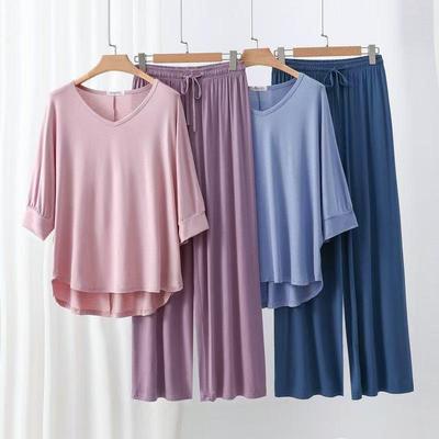 Homewear Stagionale da Donna in Modal: Completo T-shirt e Pantaloni Larghi