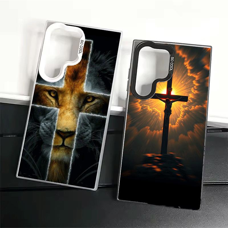 God Jesus Pray Cross Bible Shockproof Phone Case for Samsung Galaxy S26 Edge S25 Ultra S24 FE S23 Plus S21 Cover Anti Fall Funda