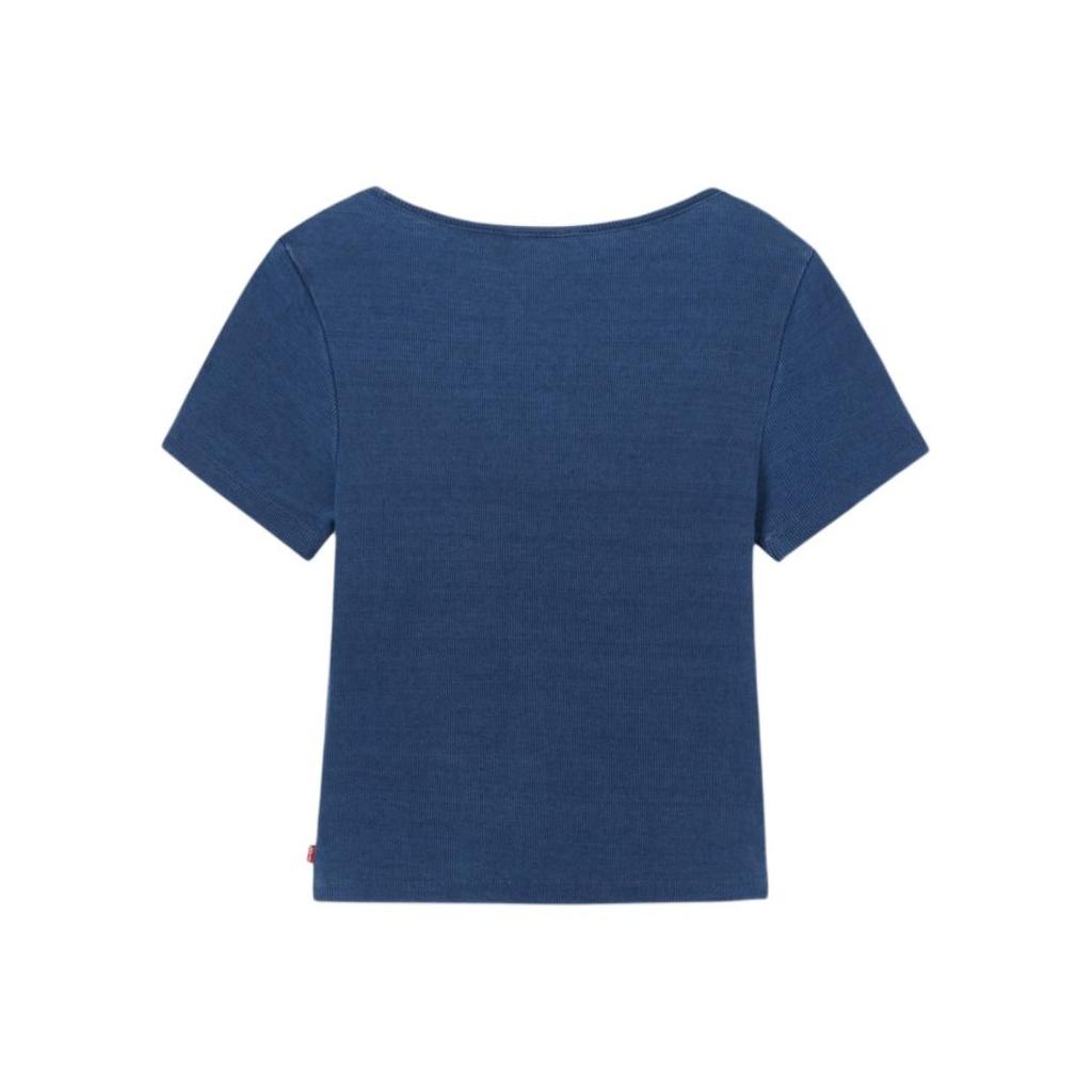 Levis Comfortable Simple Casual Slim Fit Knit Short Sleeve T-Shirt Women Tops 003PU-0004