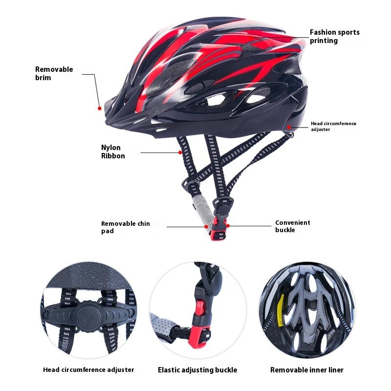 Cycling Helmet Adjustable Outdoor Safety for Road Bike & Bicycle Riding Integrated Mold