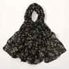 180*70cm Unique Women's Floral Scarves Lightweight Sheer Silky Feeling shawl Chiffon Flowers Printed Scarf