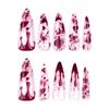 2024 Halloween Wearing Nail Art French Nail Art Long Pointed Nail Plate Press On Nails False Nail