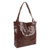 Women PU Leather Shoulder Handbag Fashion Ladies Vintage Handbag Purse Large Capacity Brown