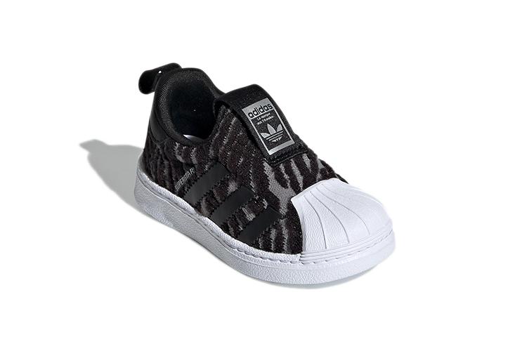 Adidas Originals 360 I Slip Resistant Low top Skateboard Shoes Black Gray Infant And Toddler EE6277