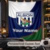 TapestryWest Bromwich Albion FC Custom Name Text Personalized Wall Hanging Tapestry Home Wall Decor