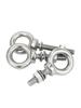 304 Stainless Steel M3 M4 M5 M6 M8 Ring Eyebolts with Nut Washer Gaksets Set Extended Bolts Marine Lifting Ring Screws and Nuts