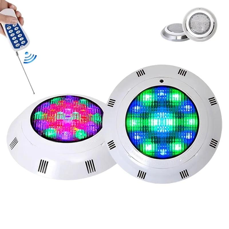 Swimming Pool Wall Light 12V Colorful Changing RGB LED Underwater Lamp Wall Mounted Fountain Lighting with Remote Control
