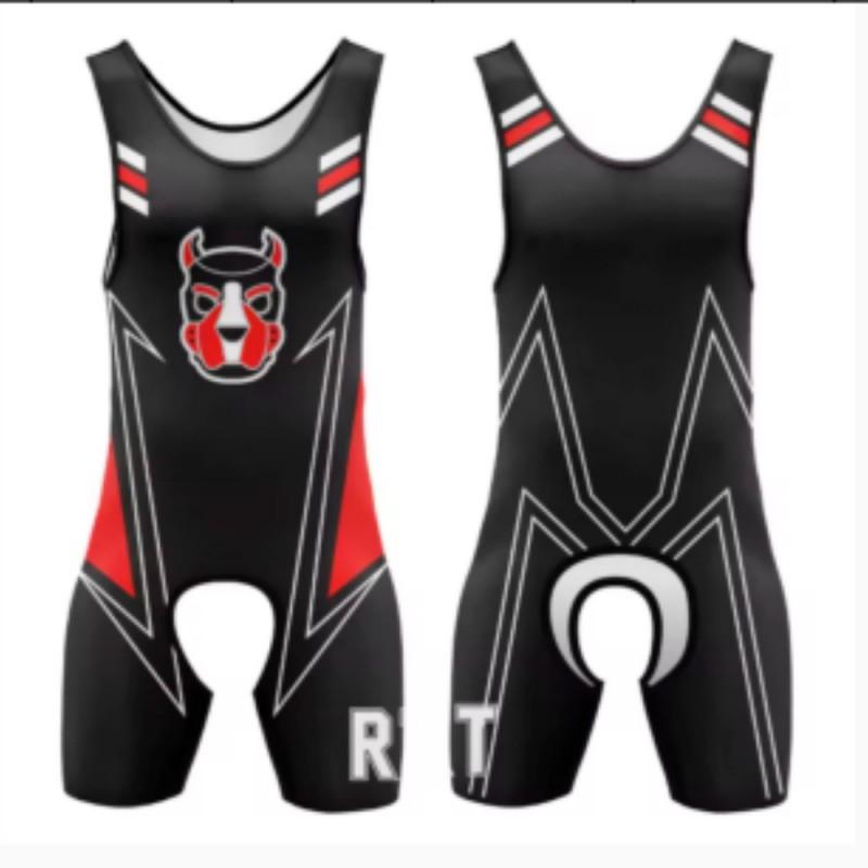 Dog Head Sleeveless Wrestling Singlet Weightlifting Suit Hollow Out Gym Workout Wear